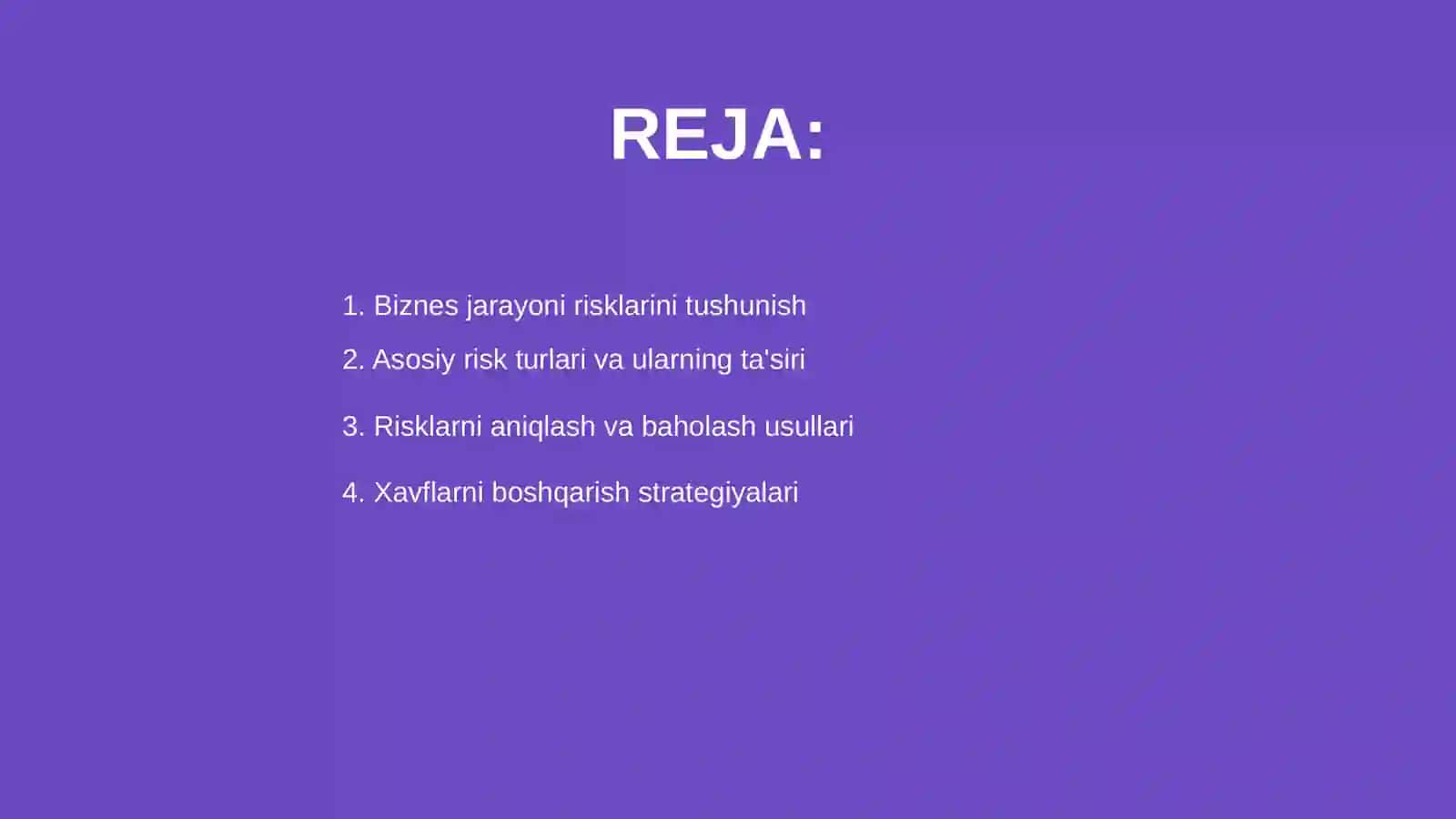 Biznes jarayoni risklarini baholash 2