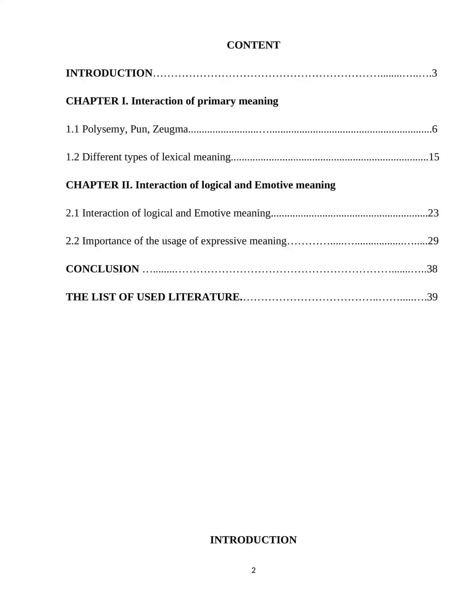 INTERACTION OF PRIMARY AND DERIVATIVE LOGICAL MEANINGS 2