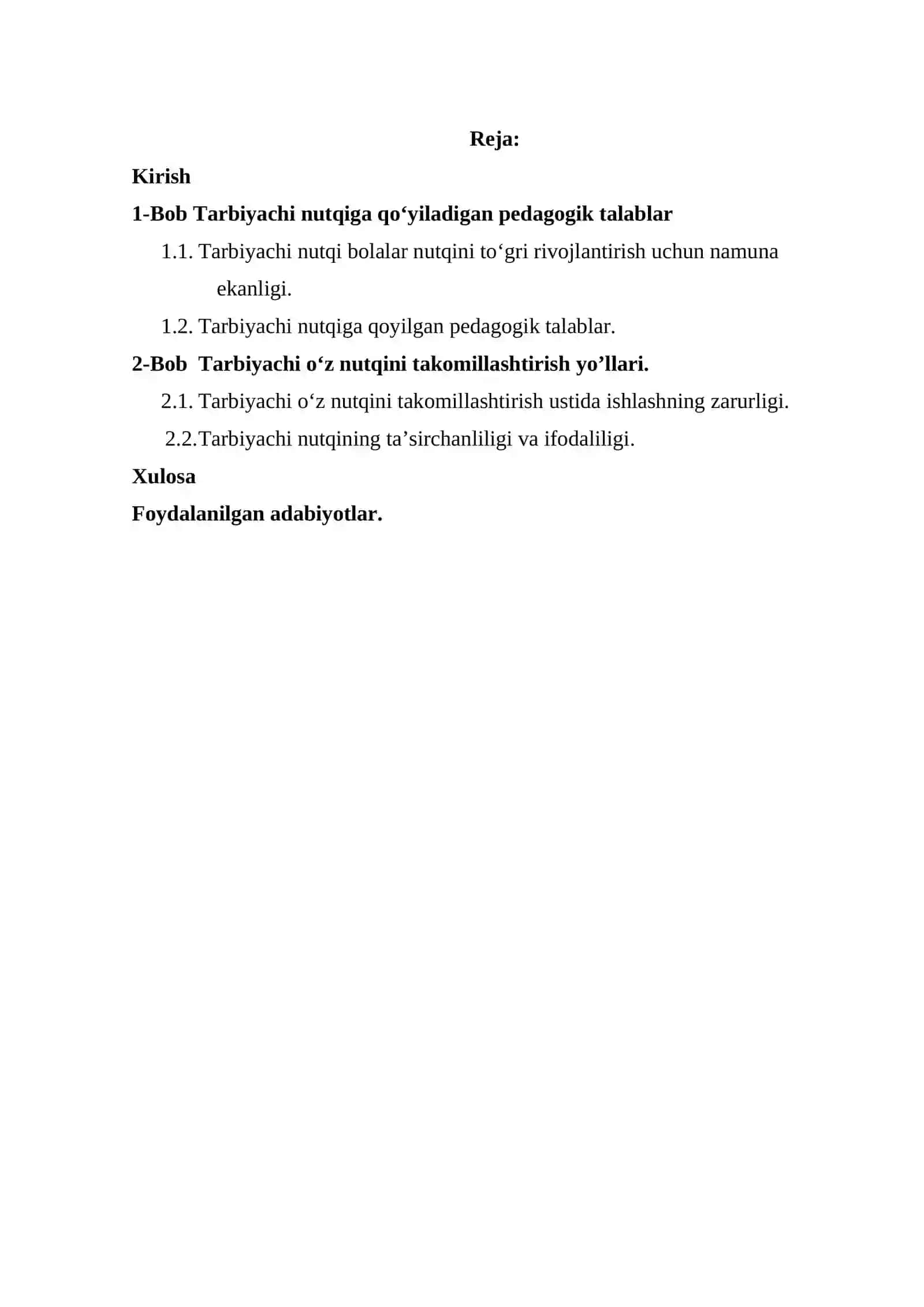 Tarbiyachi nutqiga qo‘yiladigan pedagogik talablar 2