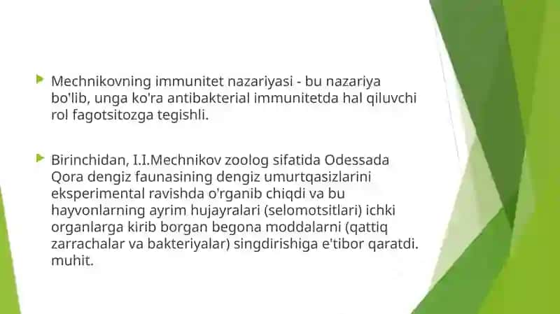 Immunitet nazariyalari 2
