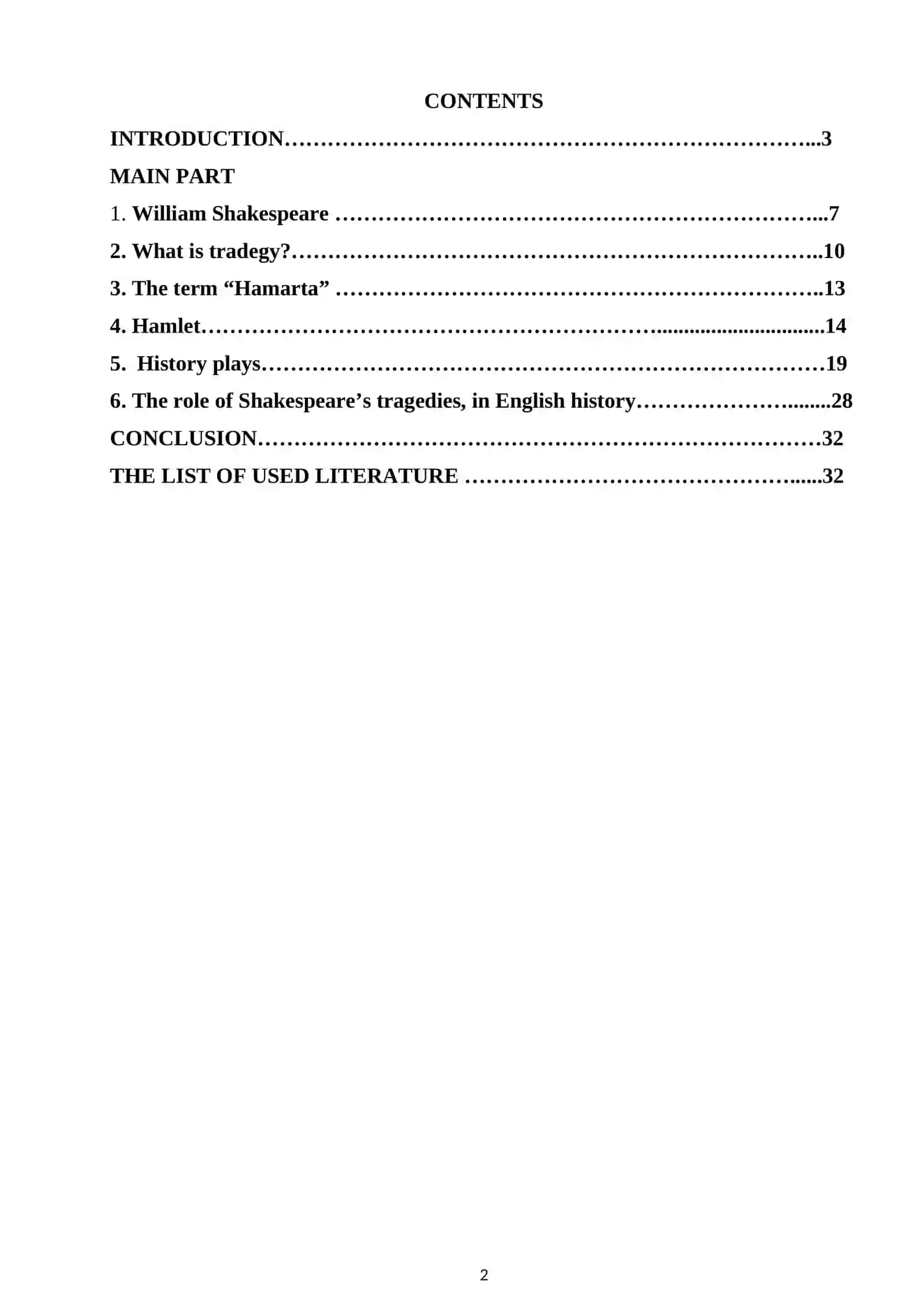 Understanding of Shakespeare’s English History in the Genre of the Tragedies 2