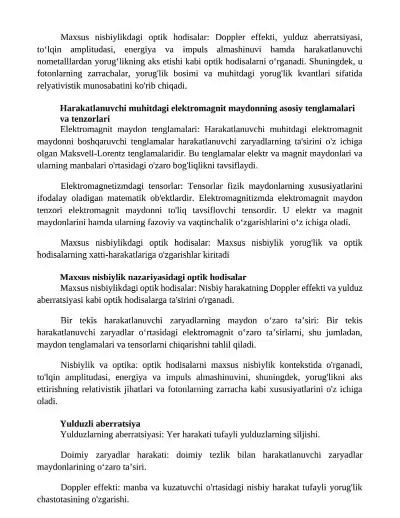 Tekis Harakatlanuvchan Zaryadlar Maydoni 2