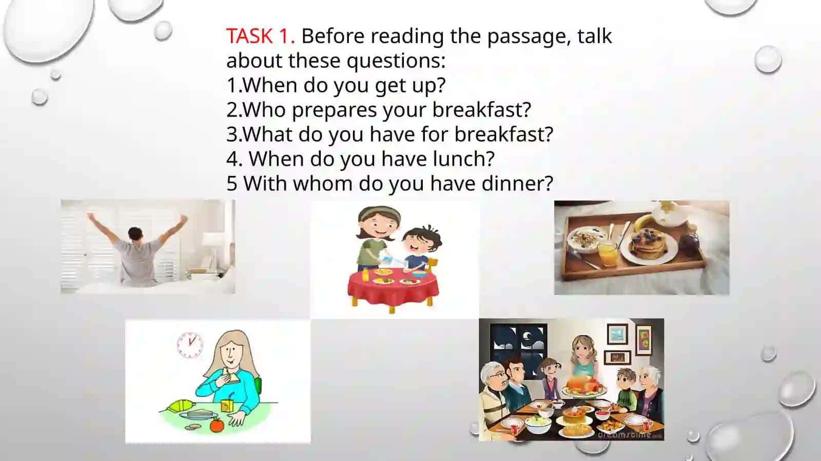 Meal times 2