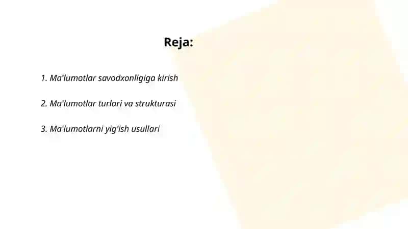 Malumotlar savodxonligi (Data Literacy) 2