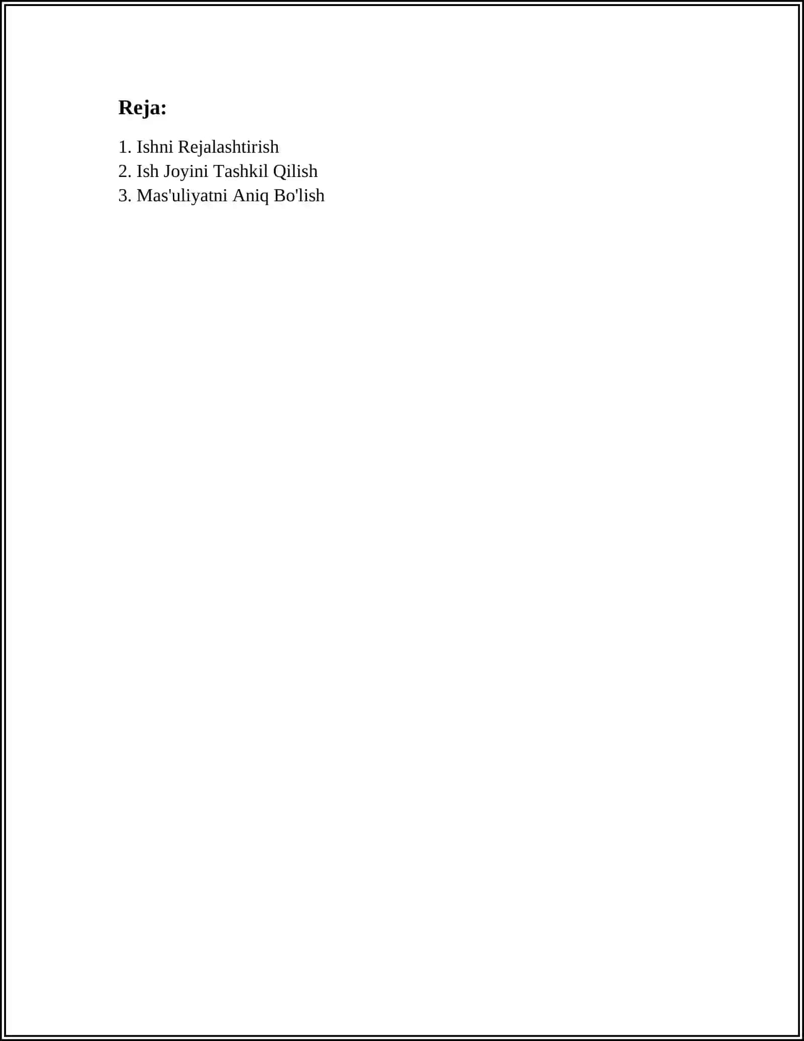 WORK ORGANIZATION AND RESPONSIBILITY 2