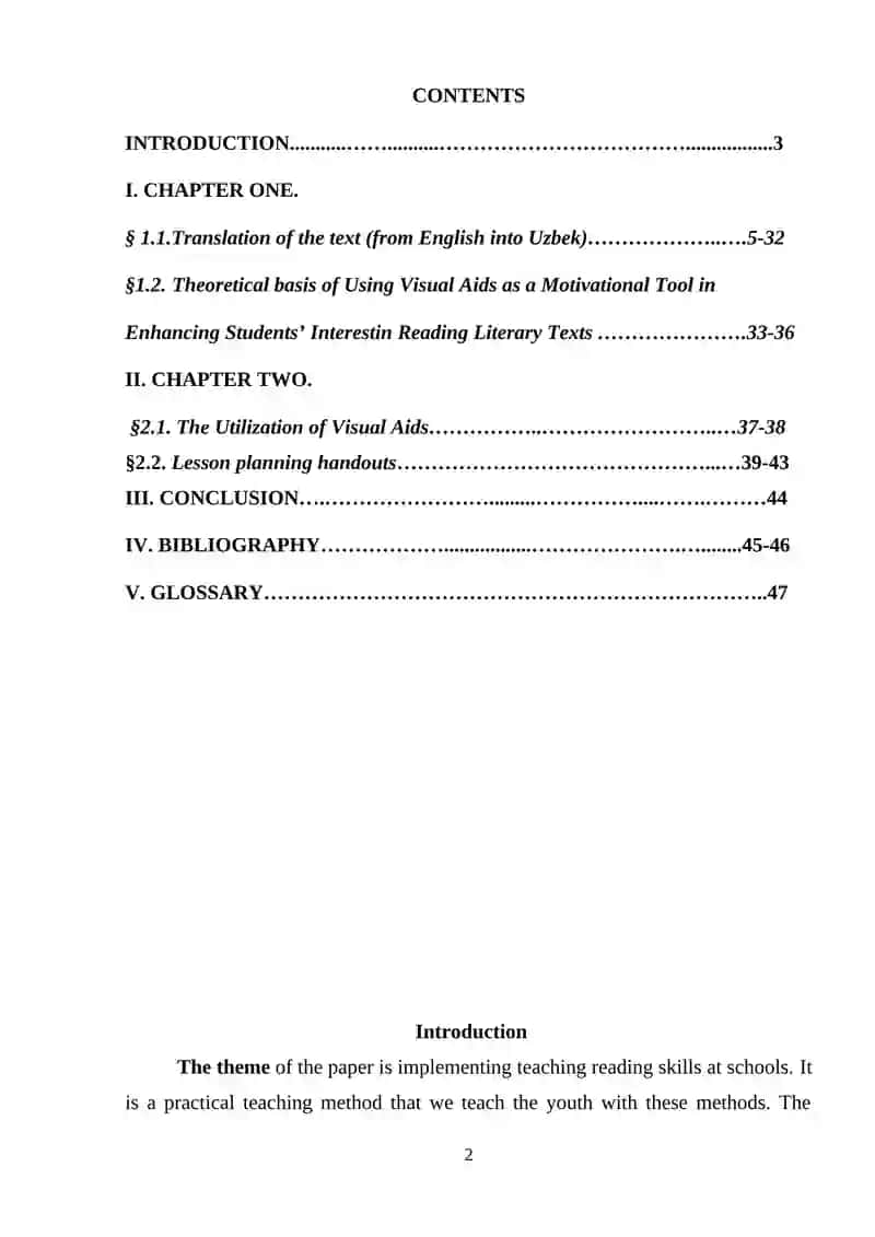 Using Visual Aids as a Motivational Tool in Enhancing Students’ Interest in Reading Literary Texts 2