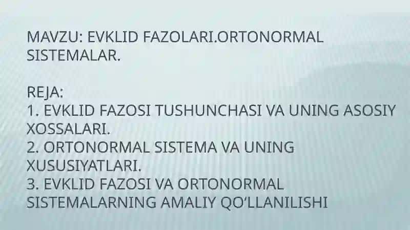 Matematika yunalishi 2