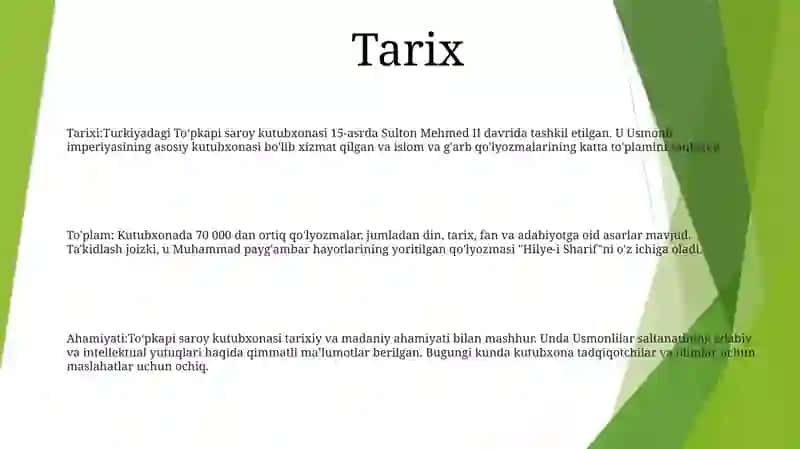 Turkiyadagi ToʻPqopi Kutubxonasi 2
