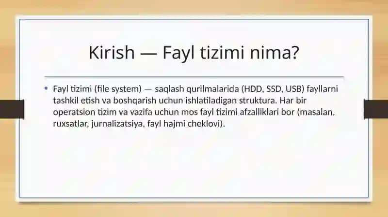 Fayltizimlarinikonvertatsiyaqilish 2