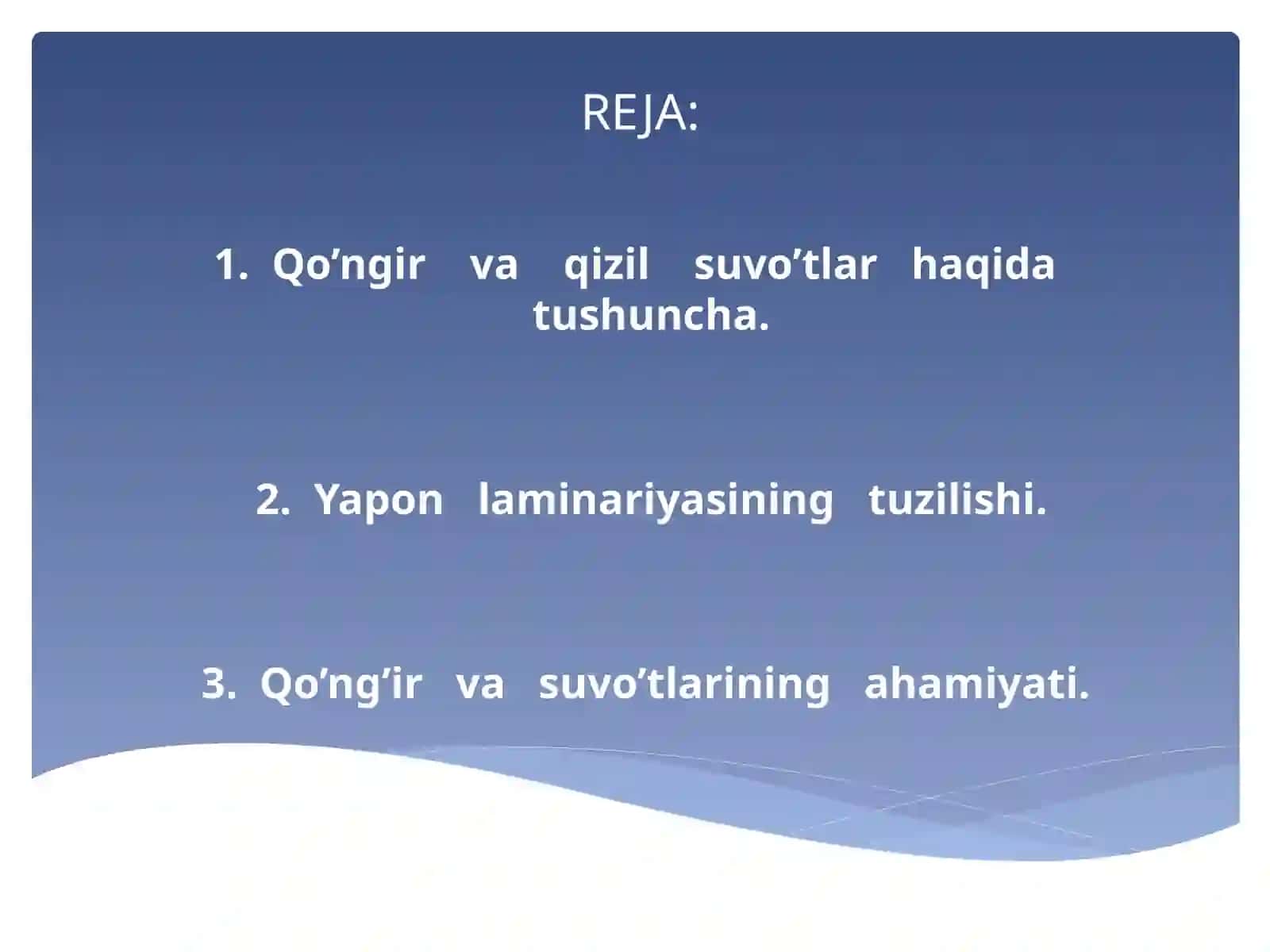 QO’NGIR VA QIZIL SUVO’TLARI 2