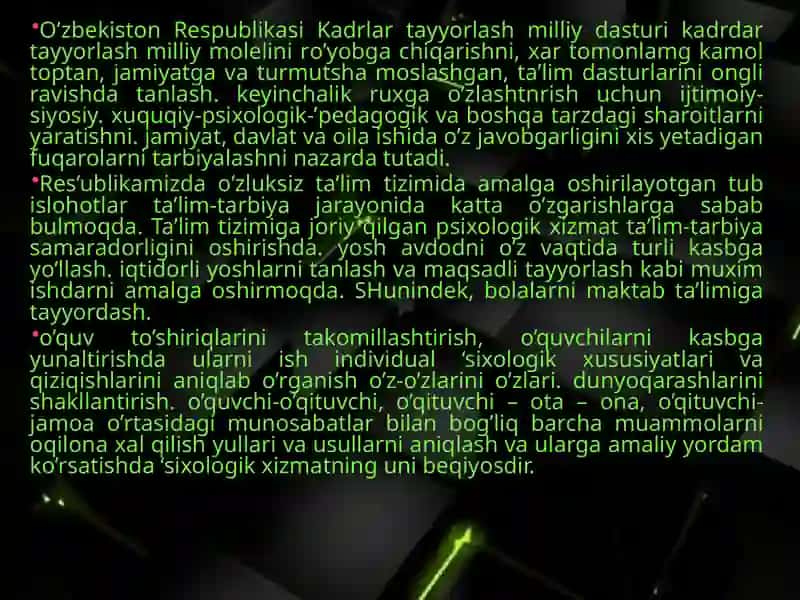 O’qituvchi Psixologiyasi 2