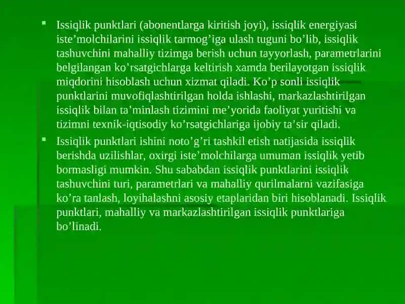 Issiqlik punktlari 2