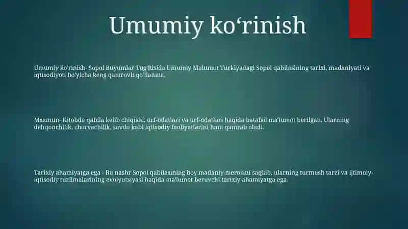 Sopol Buyumlar Tug'Risida Umumiy Malumot 2
