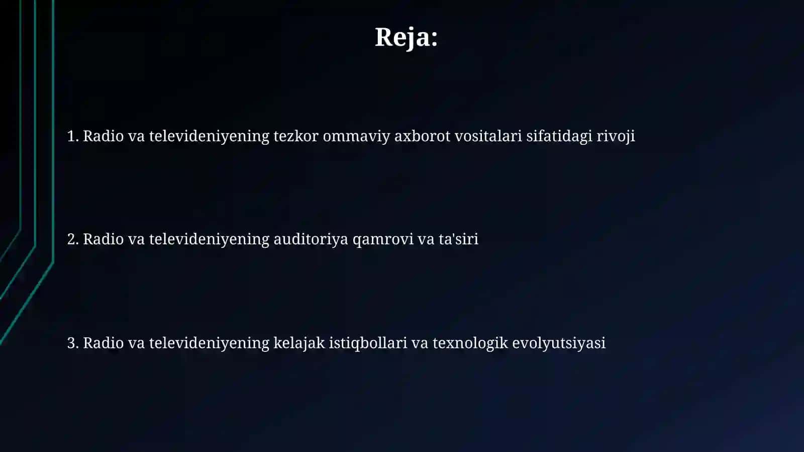 Radio va televideniya tezkor ommaviyaxborotvositalari 2