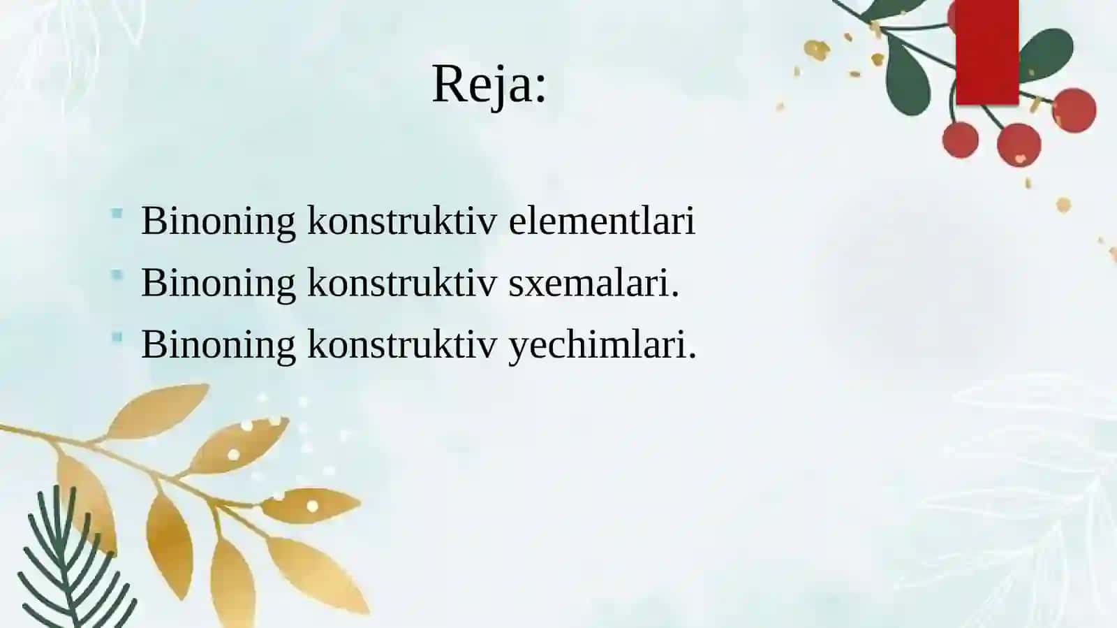 Binoning konstruktiv qismlari 2