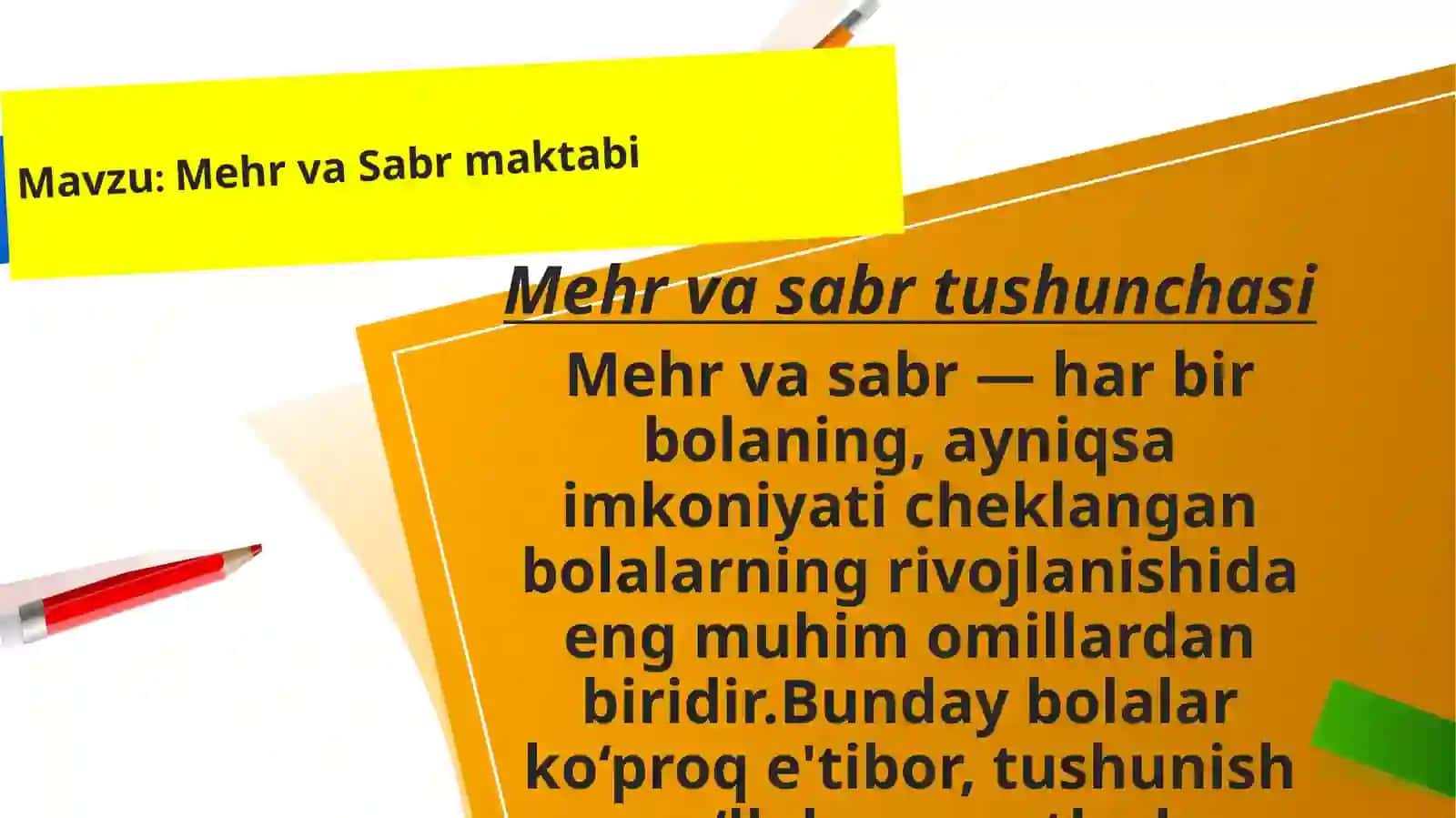 Mehr va Sabr tushunchasi 2
