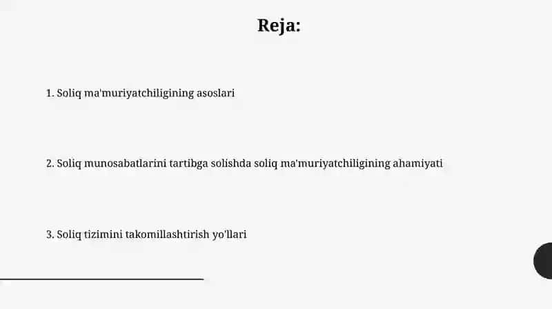 Soliqmunosabatlarinitartibgasolishdasoliqma'muriyatchiligitiziminingasoslarivaahamiyati 2