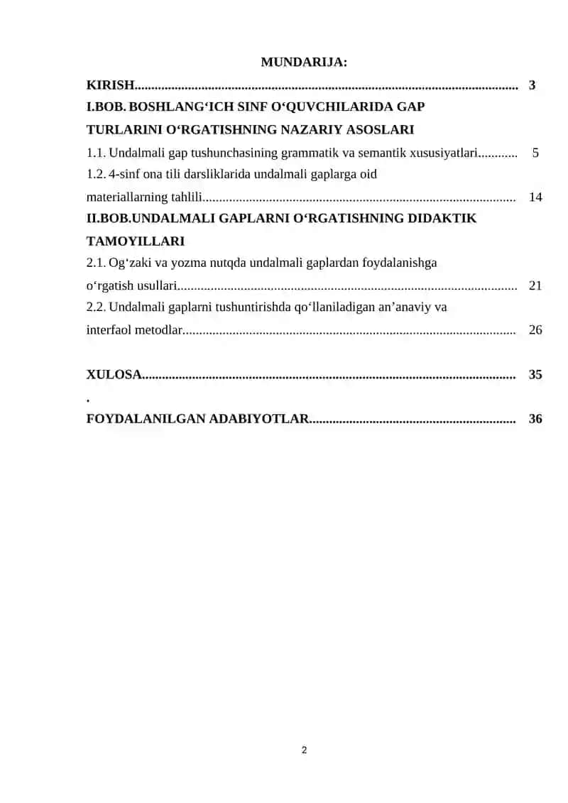 4-SINFDA UNDALMALI GAPLARNI O‘RGANISH USLUBIYATI. 2
