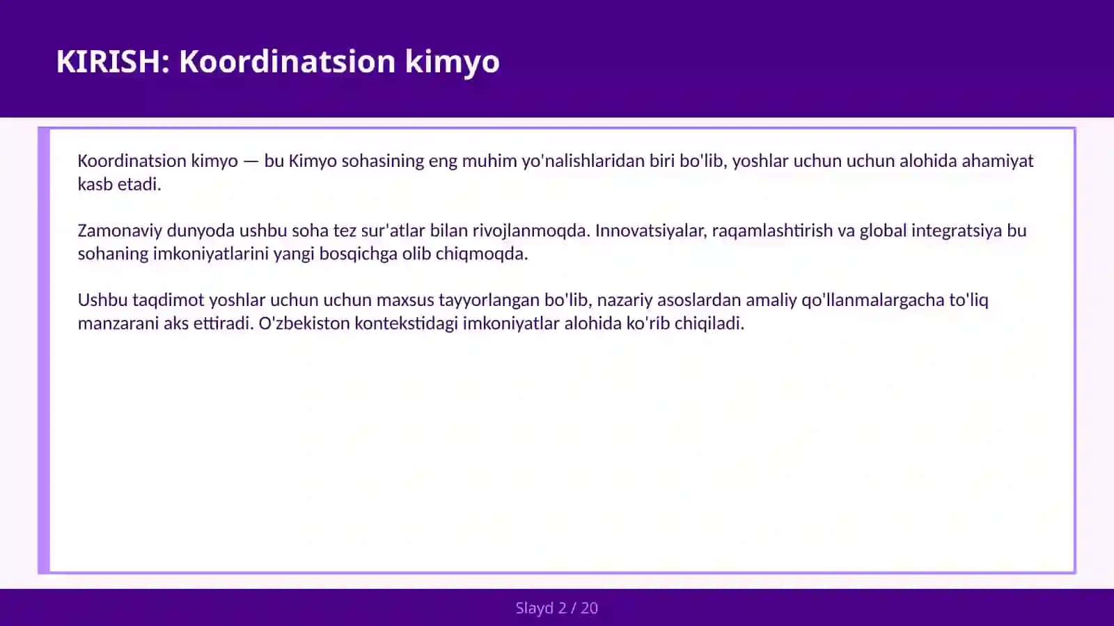 Koordinatsion Kimyo 2