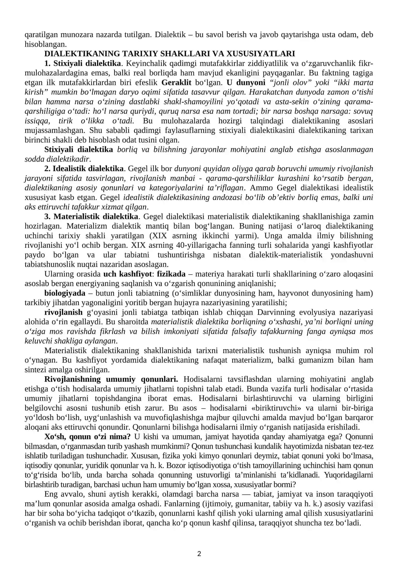 RIVOJLANISH FALSAFASI 2