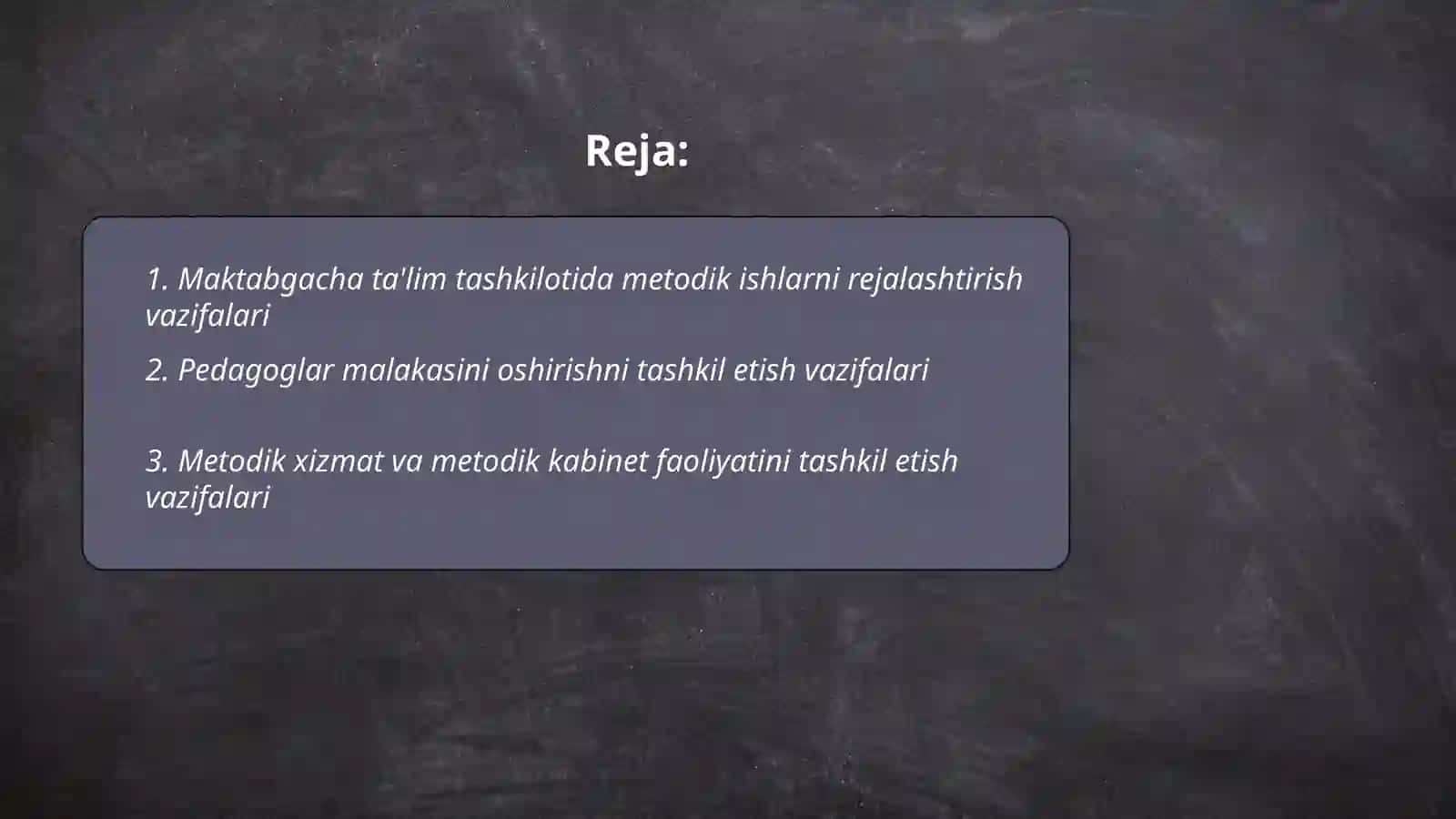 Maktabgacha ta'lim tashkiloti bo'yicha method ishlarini tashkil etish vazifalari 2