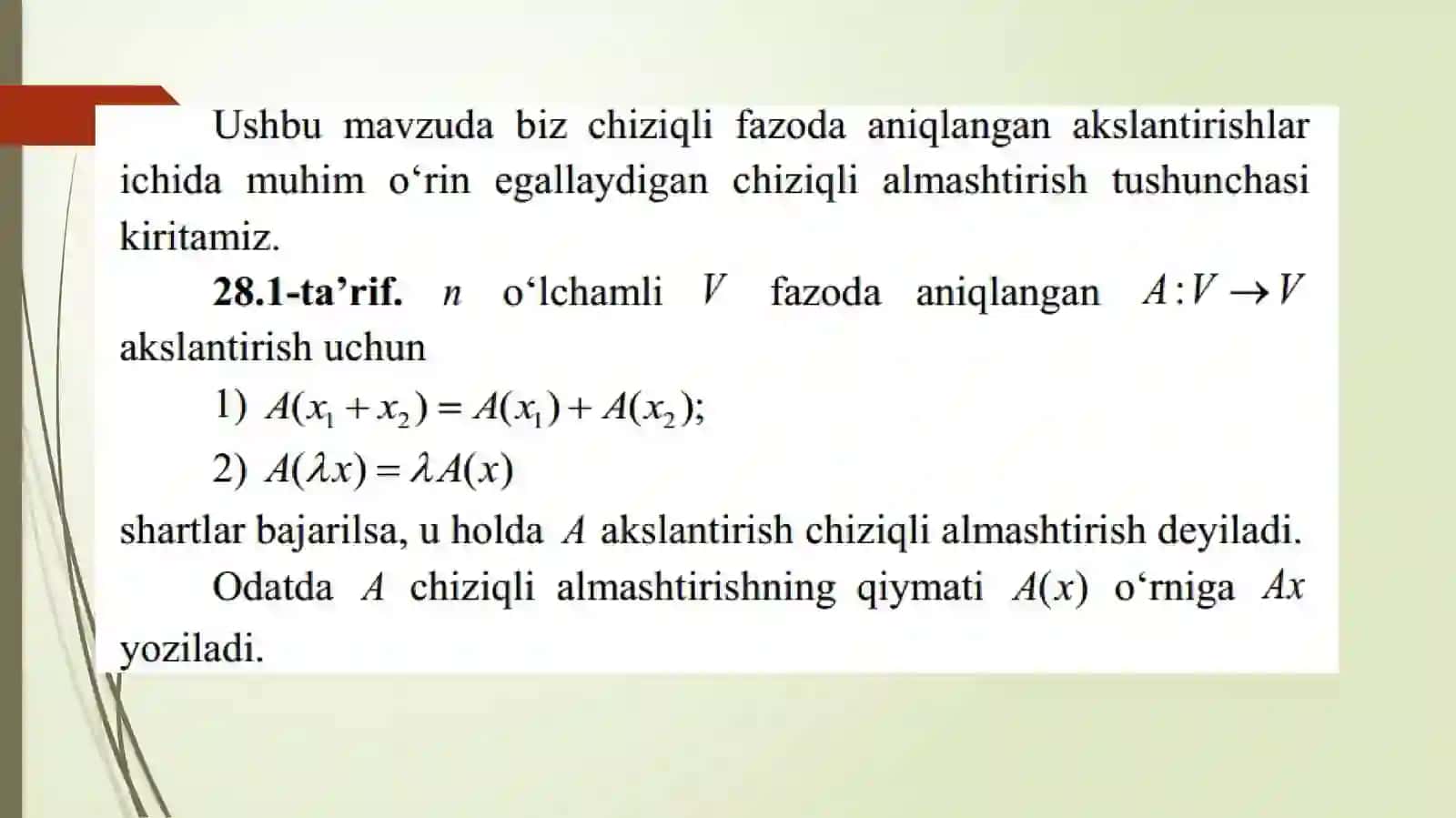 CHIZIQLI ALMASHTIRISHNING OBRAZI, YADROSI 2