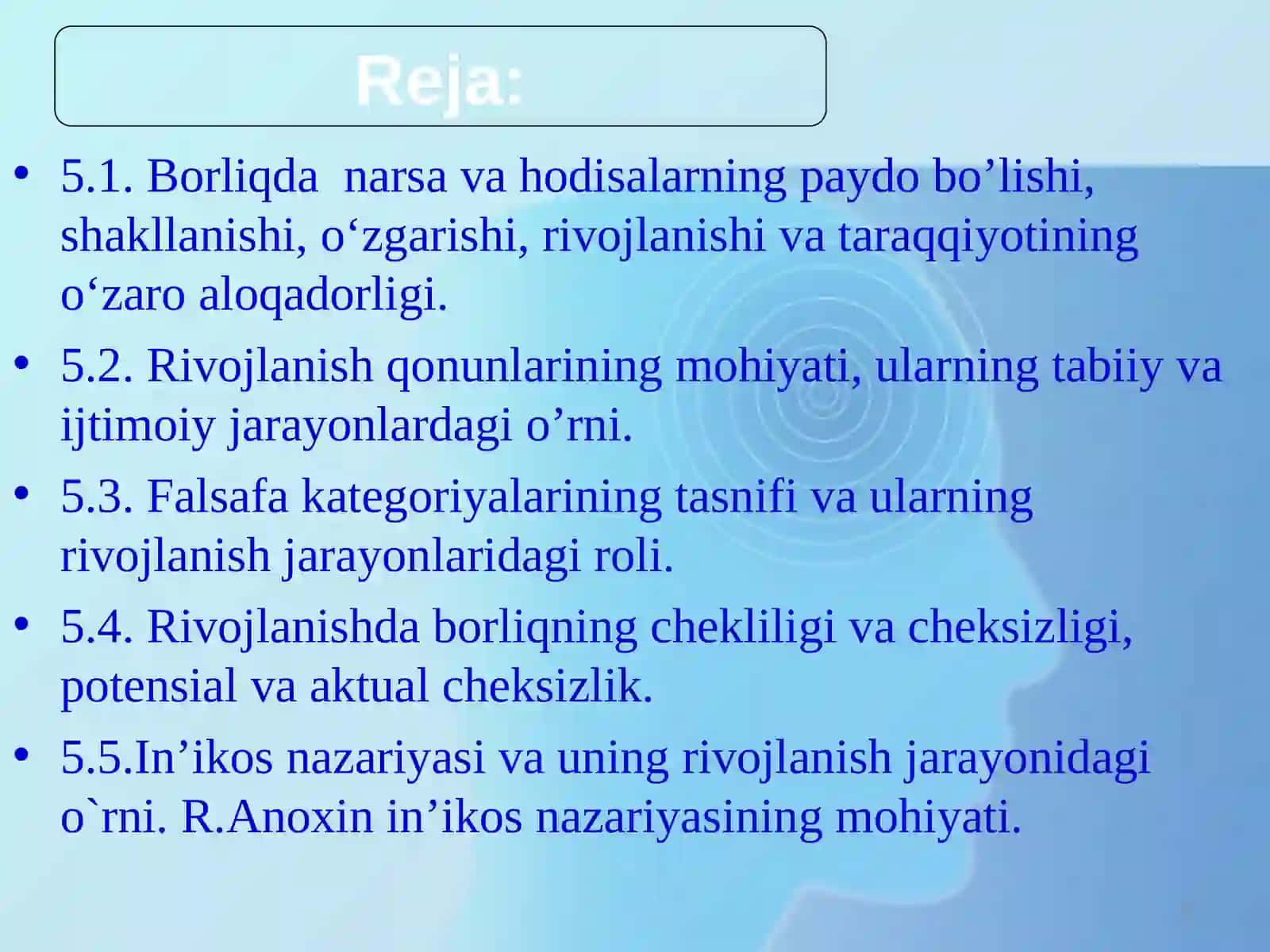 RIVOJLANISH NAZARIYASI 2