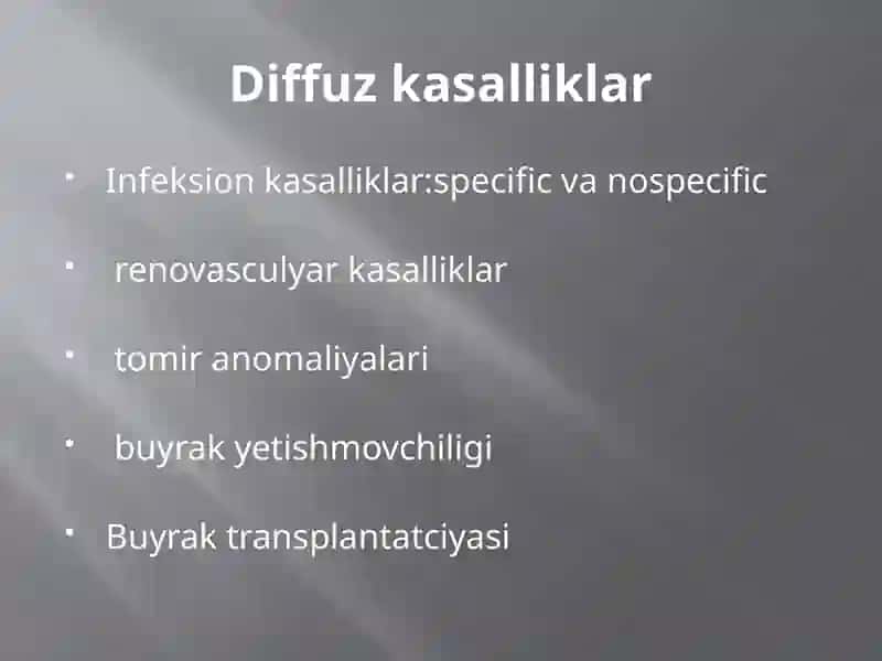 Buyrakning diffuz kasalliklari 2