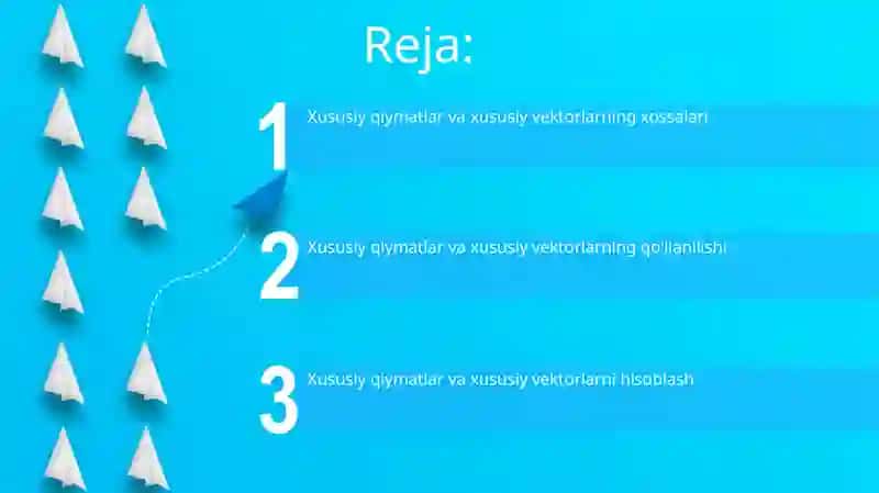 Xususiy qiymatlar va xususiy vektorlar 2