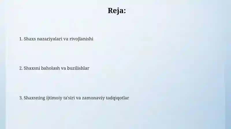 Shaxs psixologiyasi 2