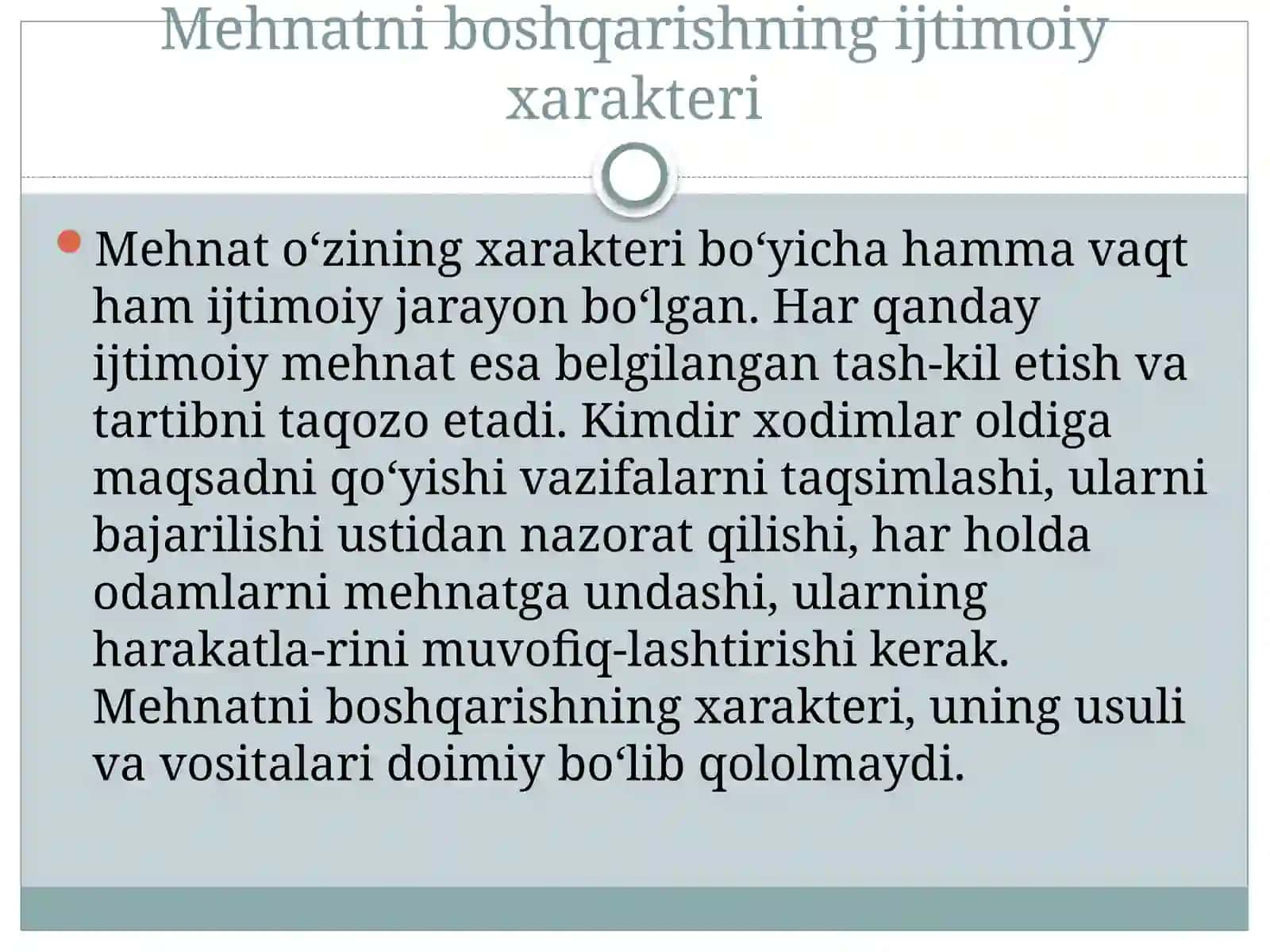 MEHNATNI BOSHQARISH USULLARI 2