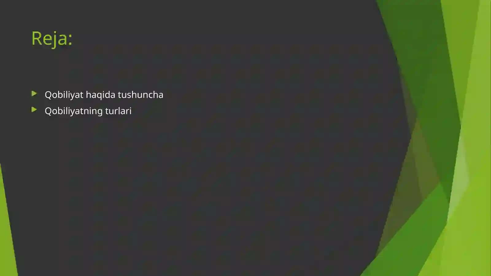 Qobiliyat va uning rivojlanishi 2