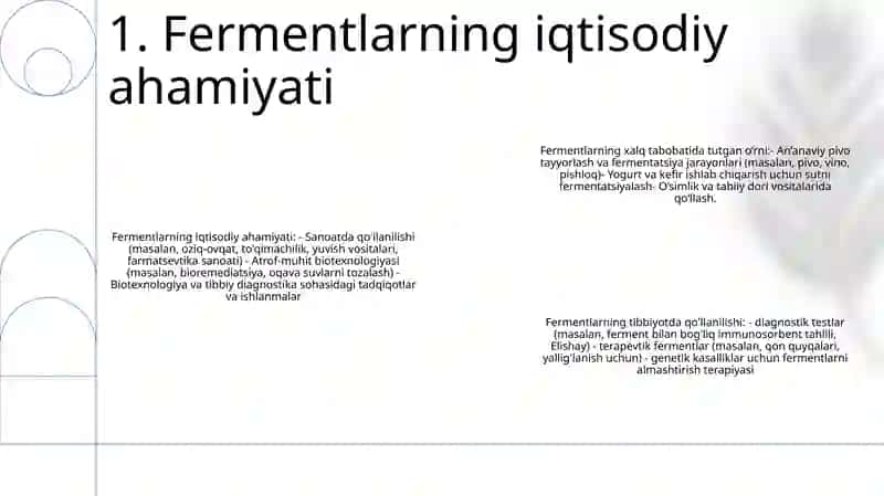 Fermentlarning iqtisodiy ahamiyati 2