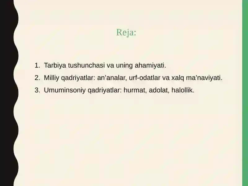 Tarbiyaning milliy va umumiy soniy qadriyatlar uyg'unligi 2
