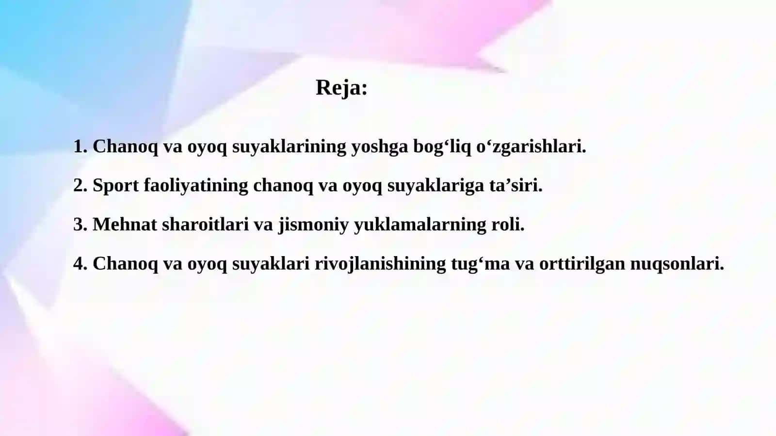 Chanoqvaoyoqsuyaklariningyoshganisbatanxususiyatlari 2