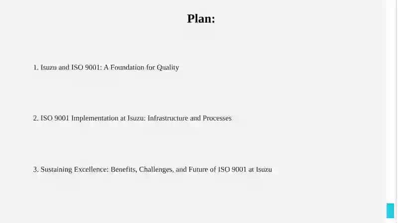 Isuzu and ISO 9001 2