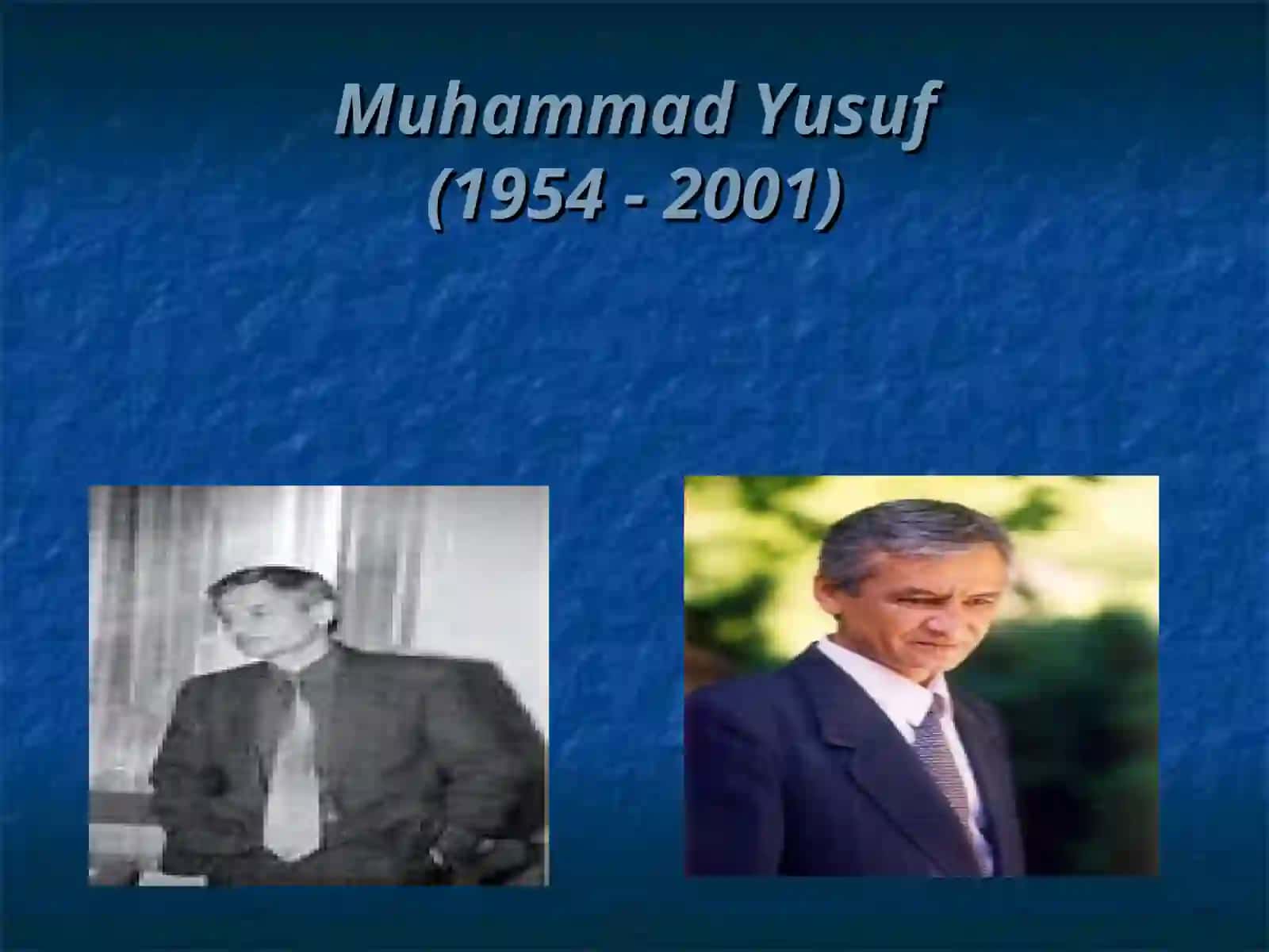 Muhammad Yusuf tavalludiga bag’ishlab tayyorlagan taqdimoti 2