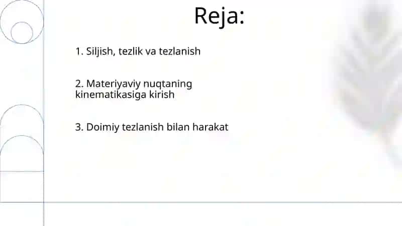 Moddiy nuqta kinematikasi 2
