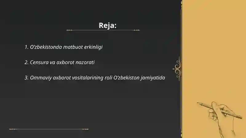 Oʻzbekiston Respublikasida ommaviy axborot vositalarining faoliyati 2
