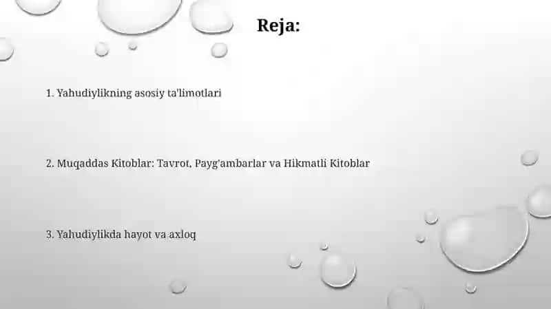 Yahudiylik taʼlimoti va muqaddas kitobi 2