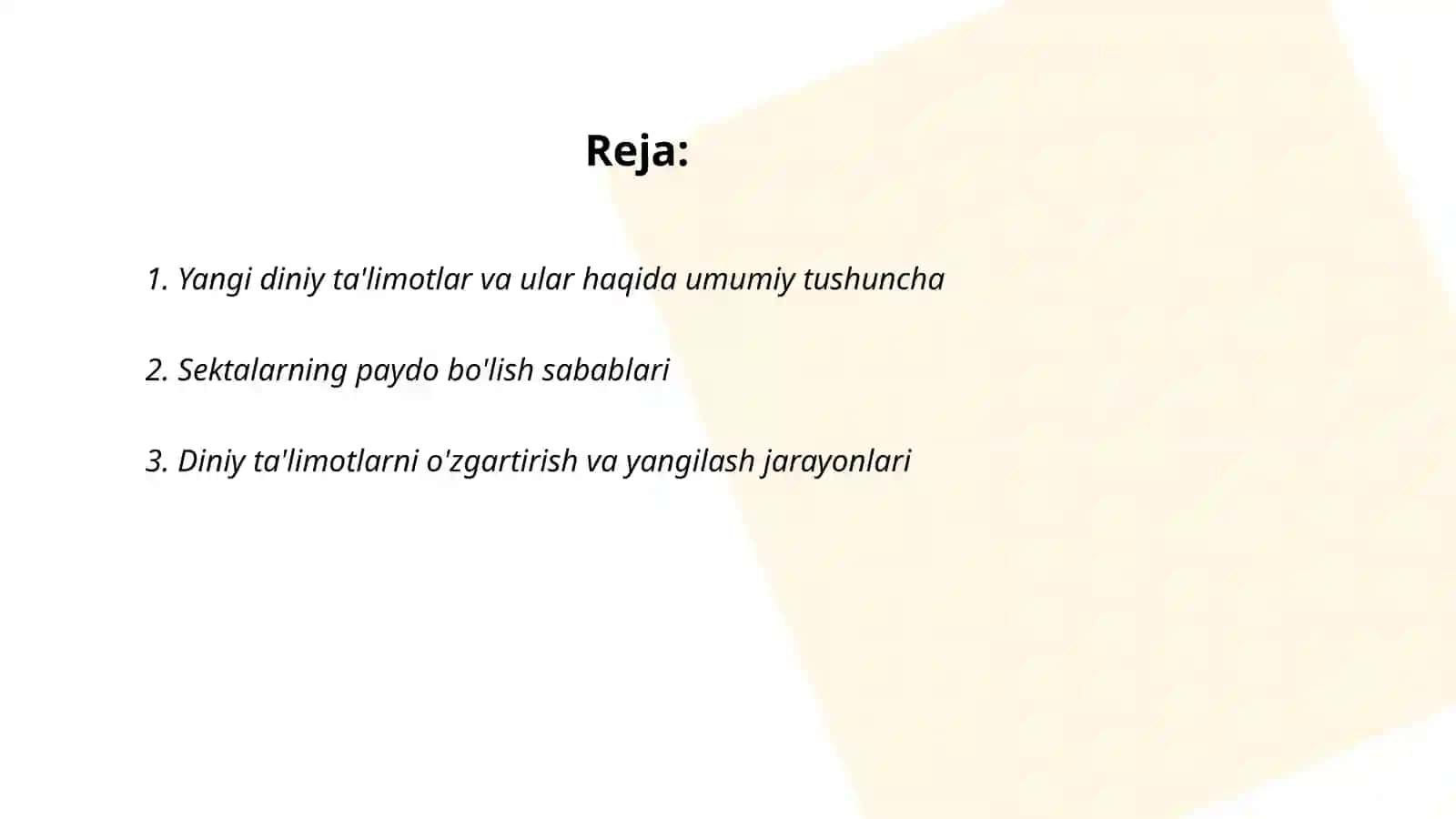Yangi diniy ta'limotlar va sektalar 2
