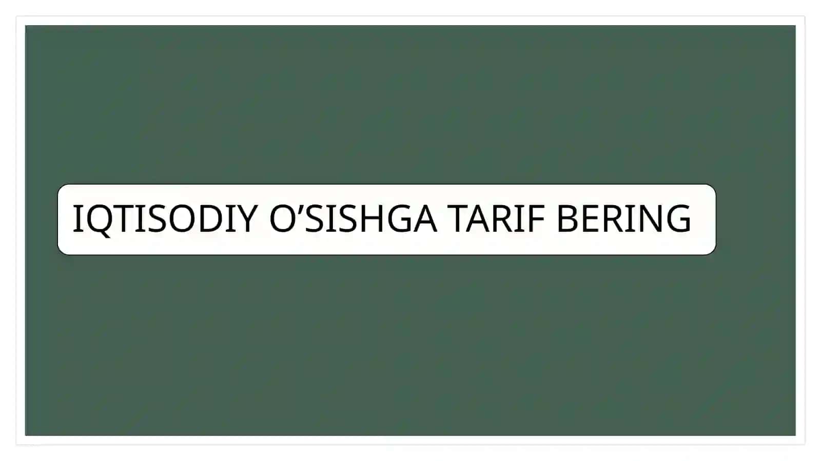 Iqtisodiyo’sish 2