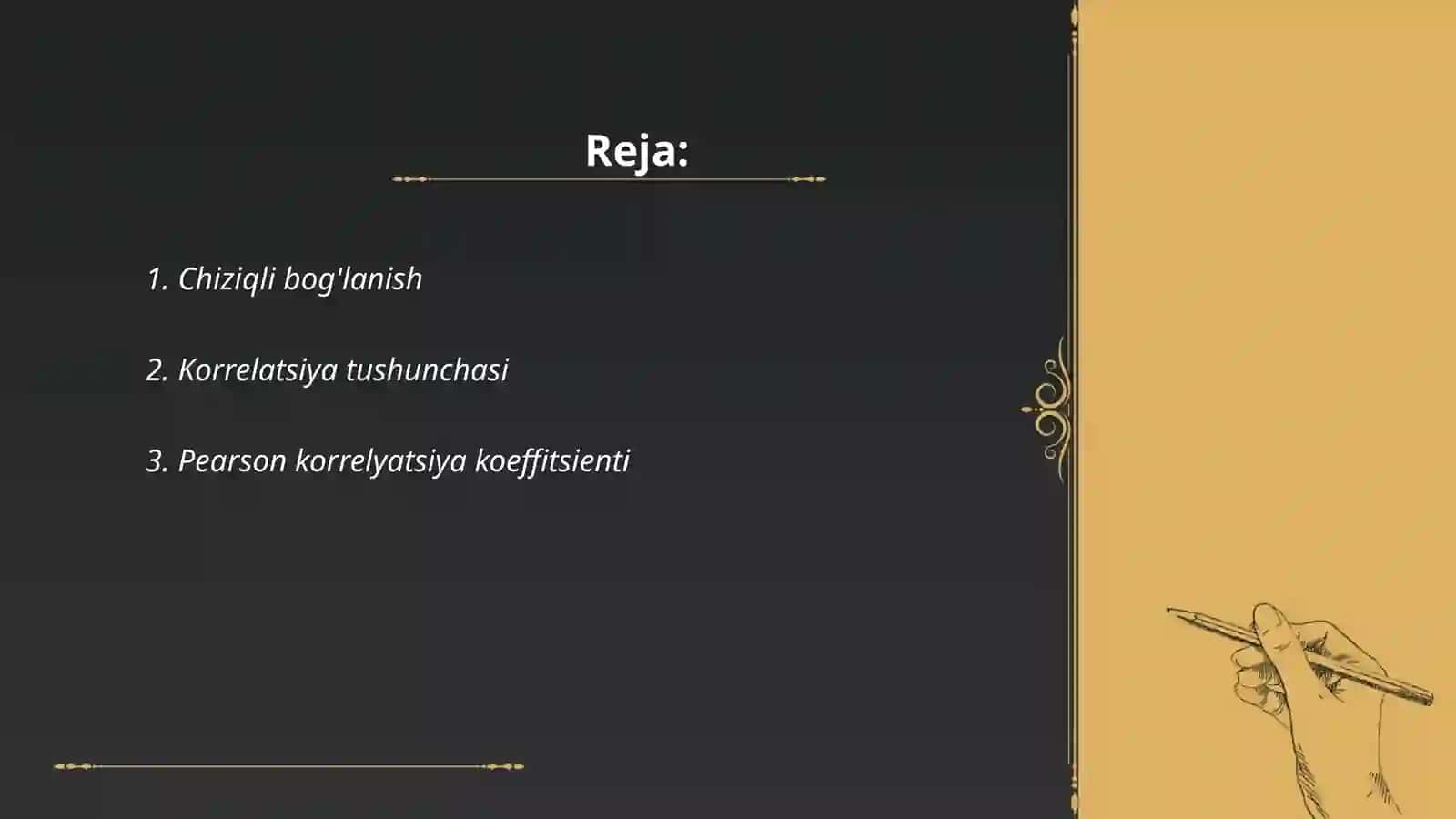 Chiziqli korrelyatsiya koeffsenti 2