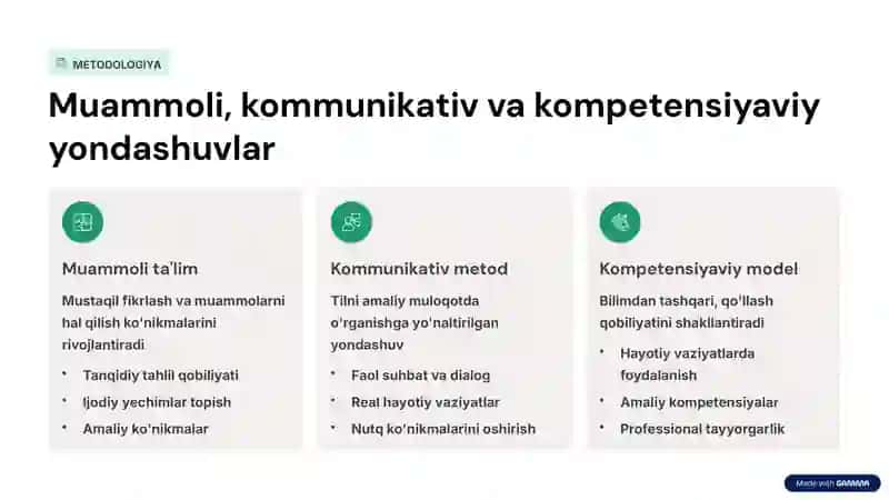Ona tili ta'limida metodlar tizimi va innovatsiyalar 2
