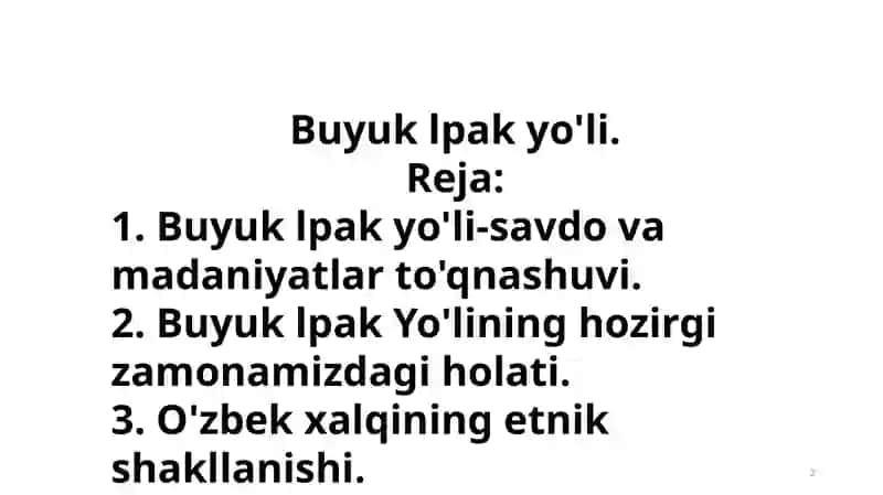 Buyuk ipak yo`li 2