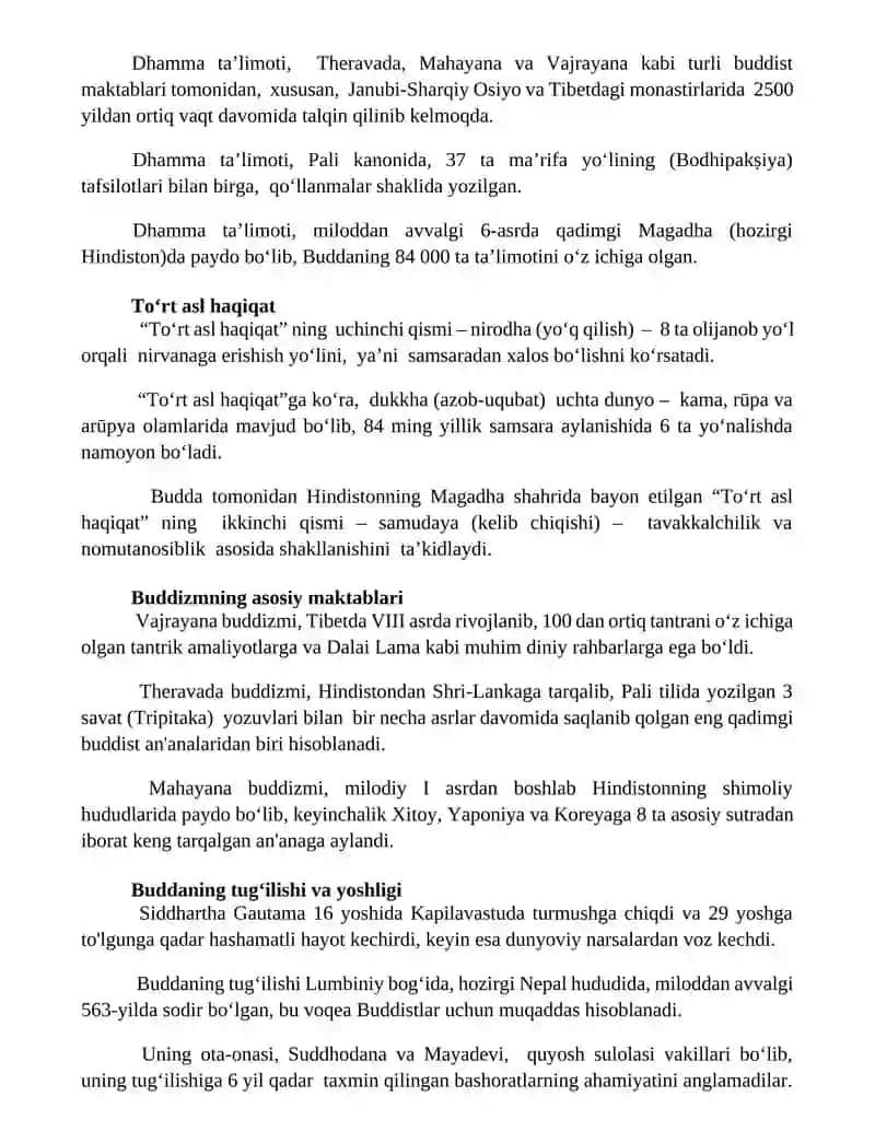 Buddaviylik dinining paydo bo‘lish tarixi 2