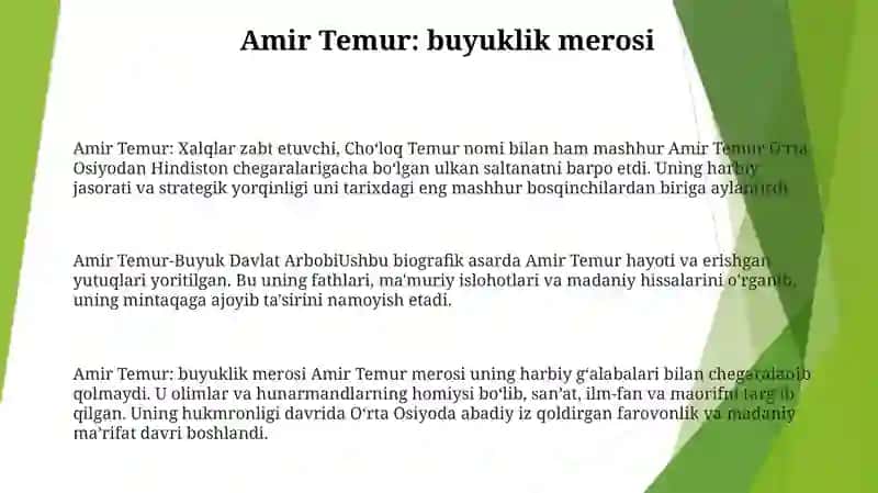 Amir Temur-Buyuk Davlat Arbobi 2