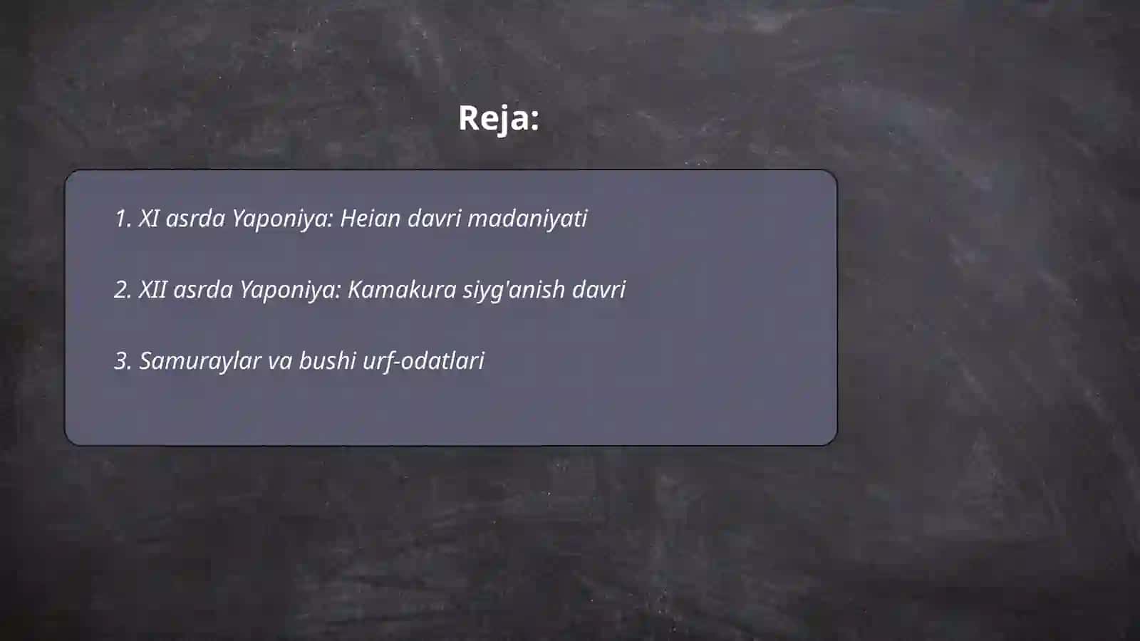 XI asrda Yaponiya: Heian davri madaniyati 2