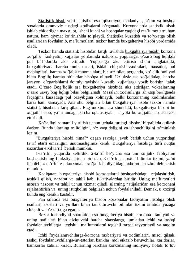 Xo’jalik hisobi va uning ahamiyati 2