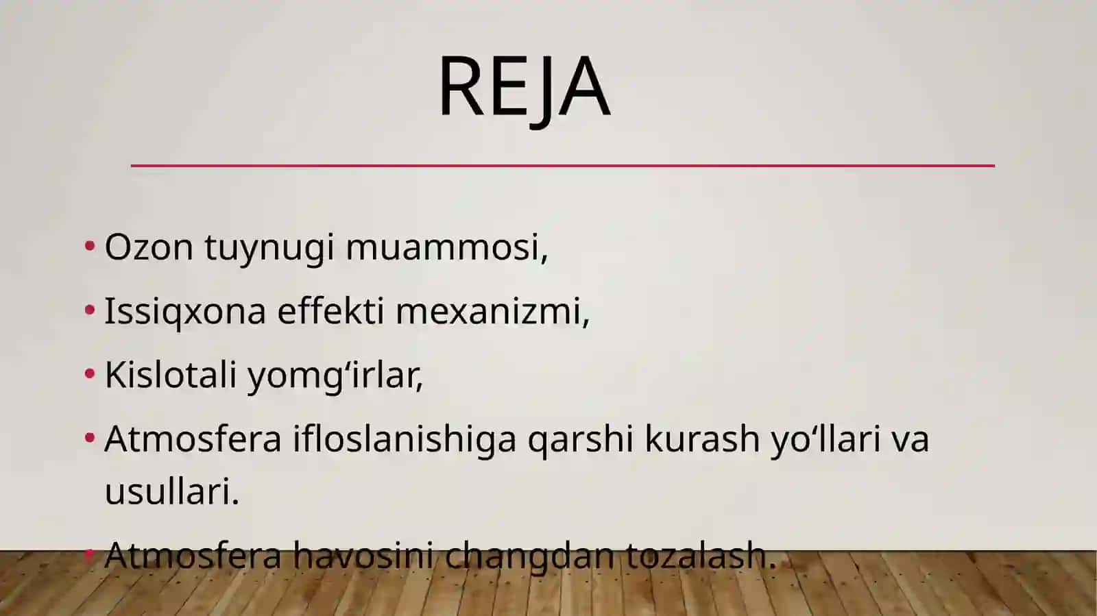 Ozon tuynugi muammosi 2